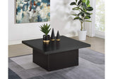 706408 Devar Square Engineered Wood Cocktail Coffee Table Black