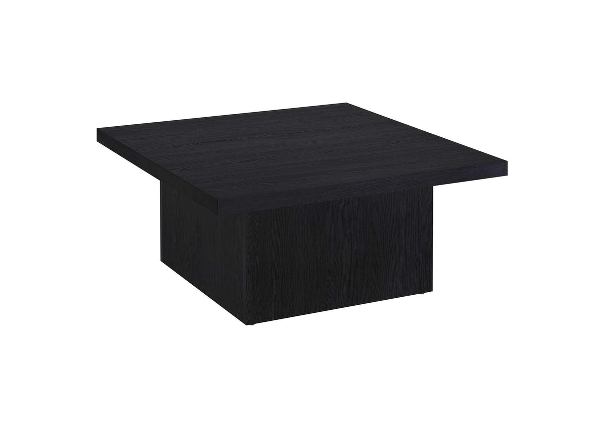 706408 Devar Square Engineered Wood Cocktail Coffee Table Black