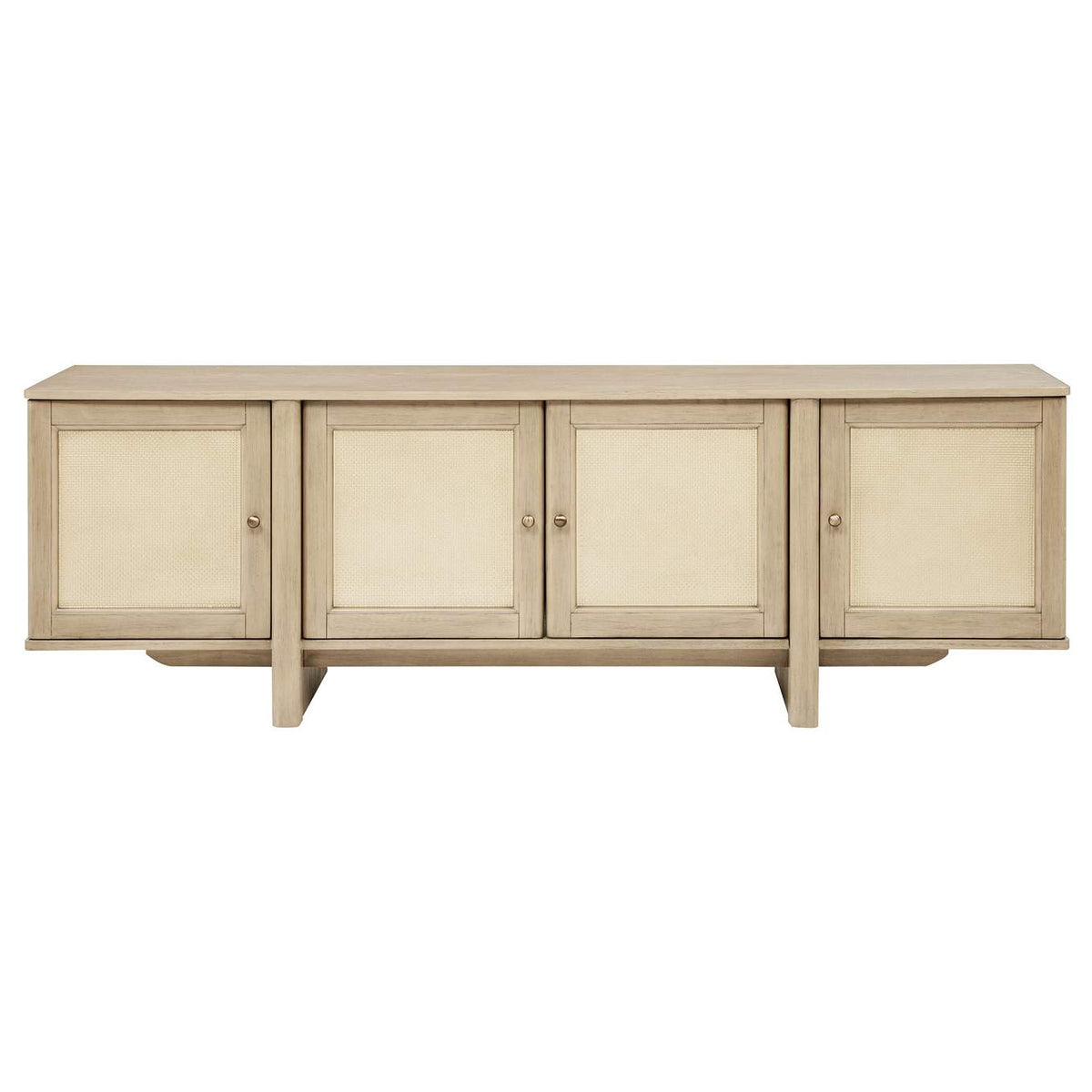 706583 Kailani 79-inch 4-door Cane TV Stand Media Console Beige Oak