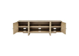 706583 Kailani 79-inch 4-door Cane TV Stand Media Console Beige Oak