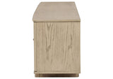 706583 Kailani 79-inch 4-door Cane TV Stand Media Console Beige Oak