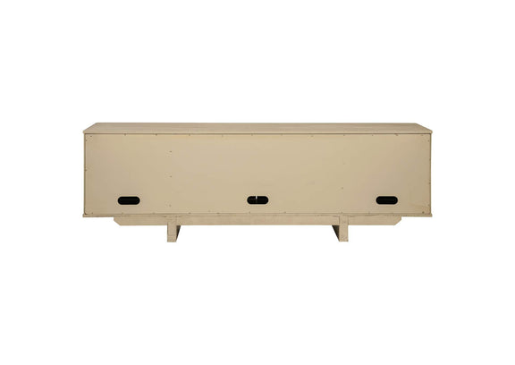 706583 Kailani 79-inch 4-door Cane TV Stand Media Console Beige Oak