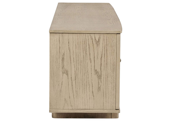 706583 Kailani 79-inch 4-door Cane TV Stand Media Console Beige Oak