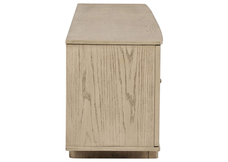 706583 Kailani 79-inch 4-door Cane TV Stand Media Console Beige Oak