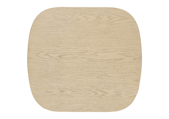 706587 Kailani Coastal Square End Side Table with Shelf Beige Oak