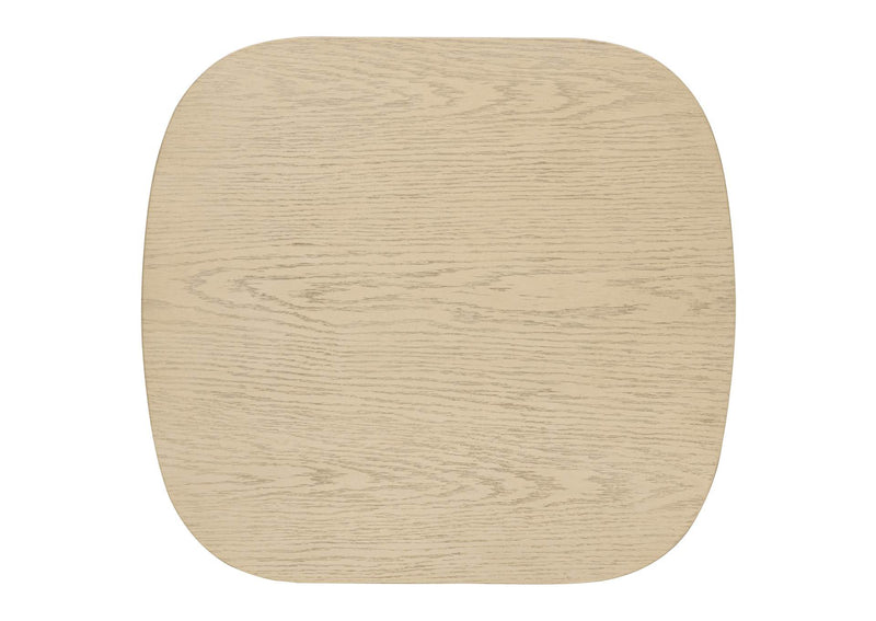 706587 Kailani Coastal Square End Side Table with Shelf Beige Oak