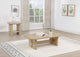 706588-S2 Kailani 2-piece Coastal Coffee and End Table Set Beige Oak