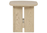 706588-S2 Kailani 2-piece Coastal Coffee and End Table Set Beige Oak