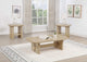 706588-S3 Kailani 3-piece Coastal Coffee and End Table Set Beige Oak