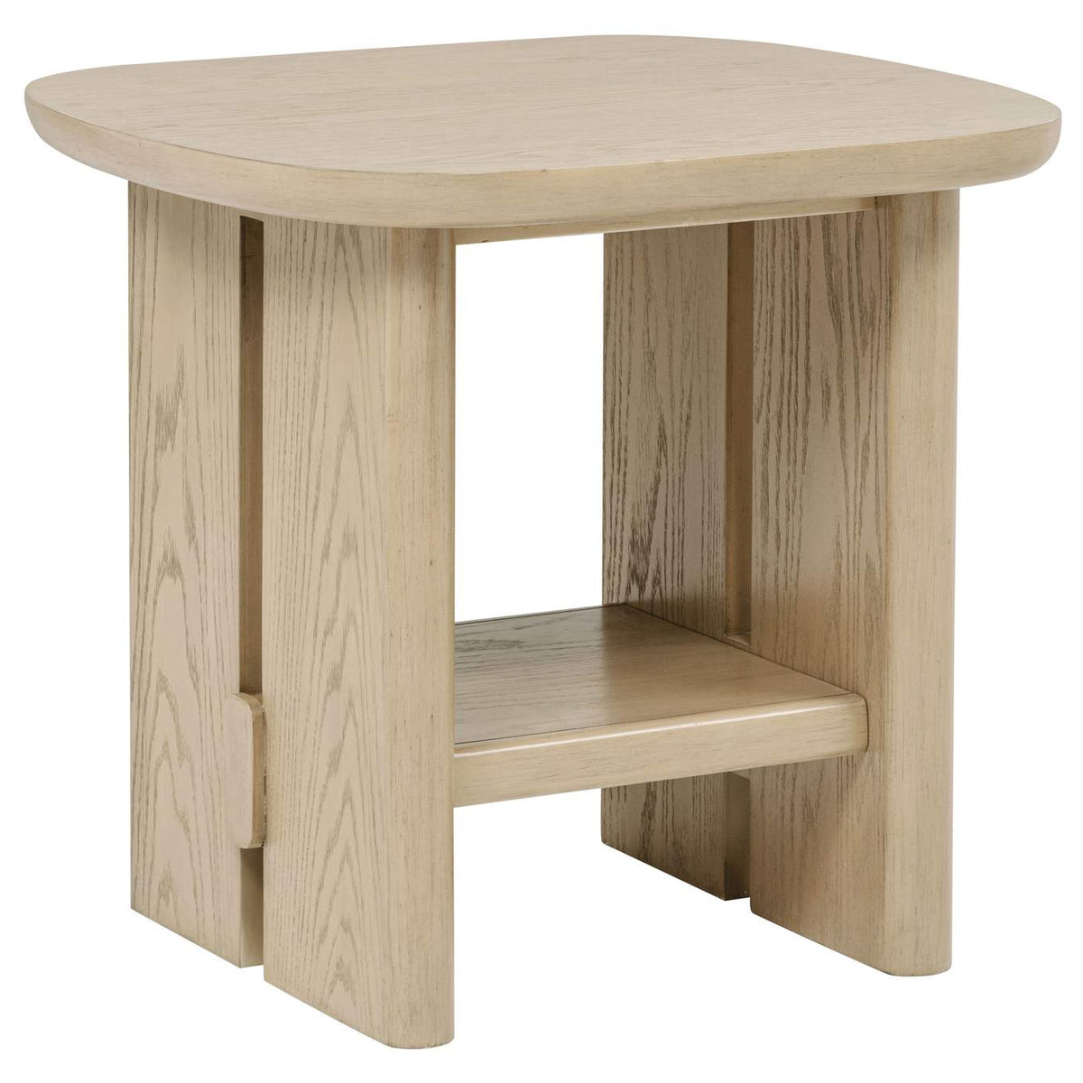 706588-S3 Kailani 3-piece Coastal Coffee and End Table Set Beige Oak