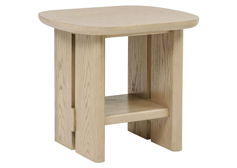 706588-S3 Kailani 3-piece Coastal Coffee and End Table Set Beige Oak