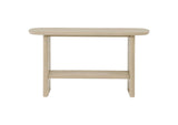 706589 Kailani Coastal Sofa Console Table with Shelf Beige Oak