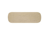 706589 Kailani Coastal Sofa Console Table with Shelf Beige Oak