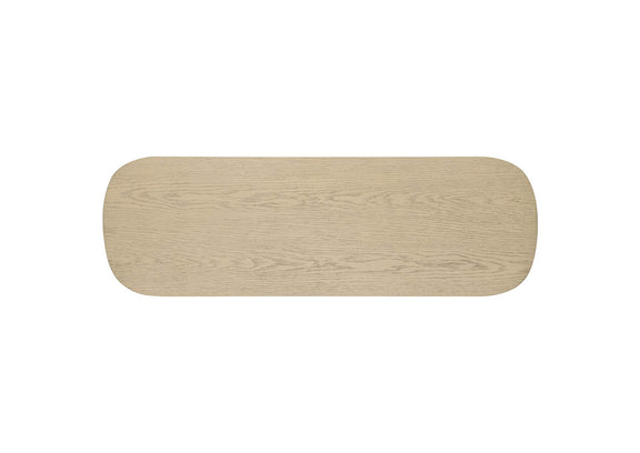 706589 Kailani Coastal Sofa Console Table with Shelf Beige Oak