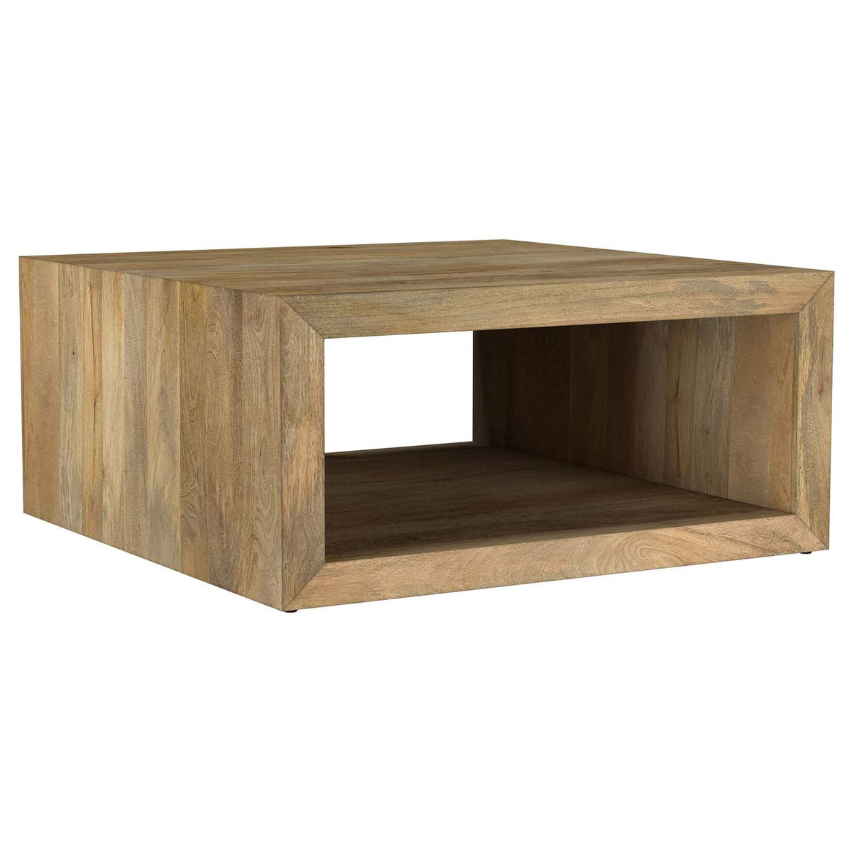 706838 Benton Square Solid Mango Wood Coffee Table Natural