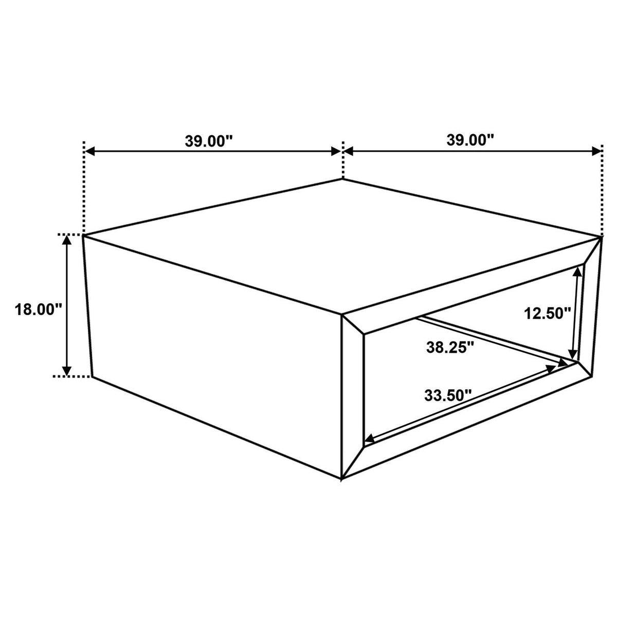 706838 Benton Square Solid Mango Wood Coffee Table Natural
