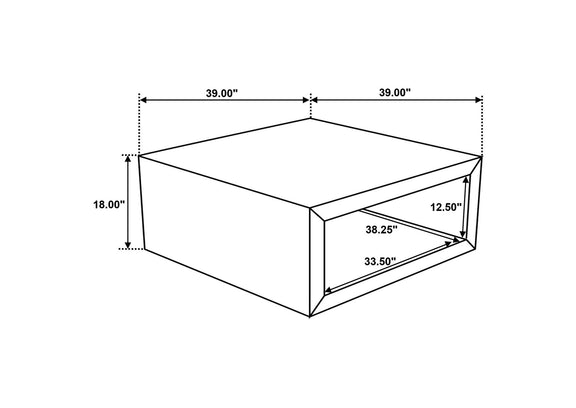 706838 Benton Square Solid Mango Wood Coffee Table Natural