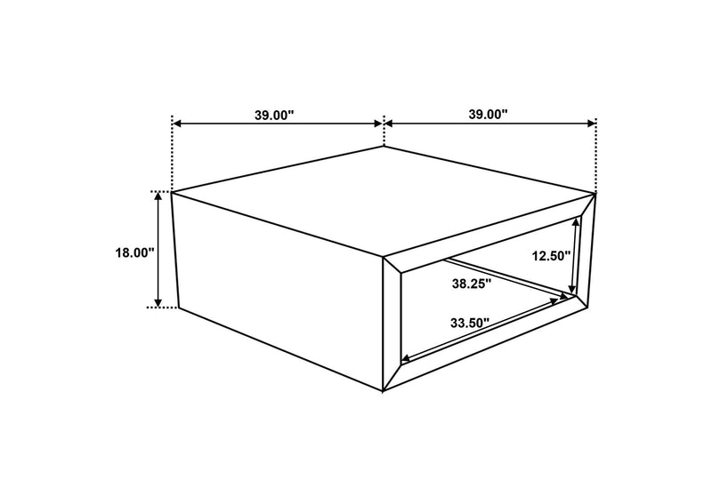 706838 Benton Square Solid Mango Wood Coffee Table Natural