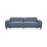 Alea - Leather Power Recliner Sofa - Smoke Blue