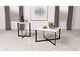 707698-S2 Tobin 2-piece Marble Top Coffee and End Table Set White