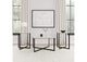 707698-S3 Tobin 3-piece Marble Top Coffee and End Table Set White