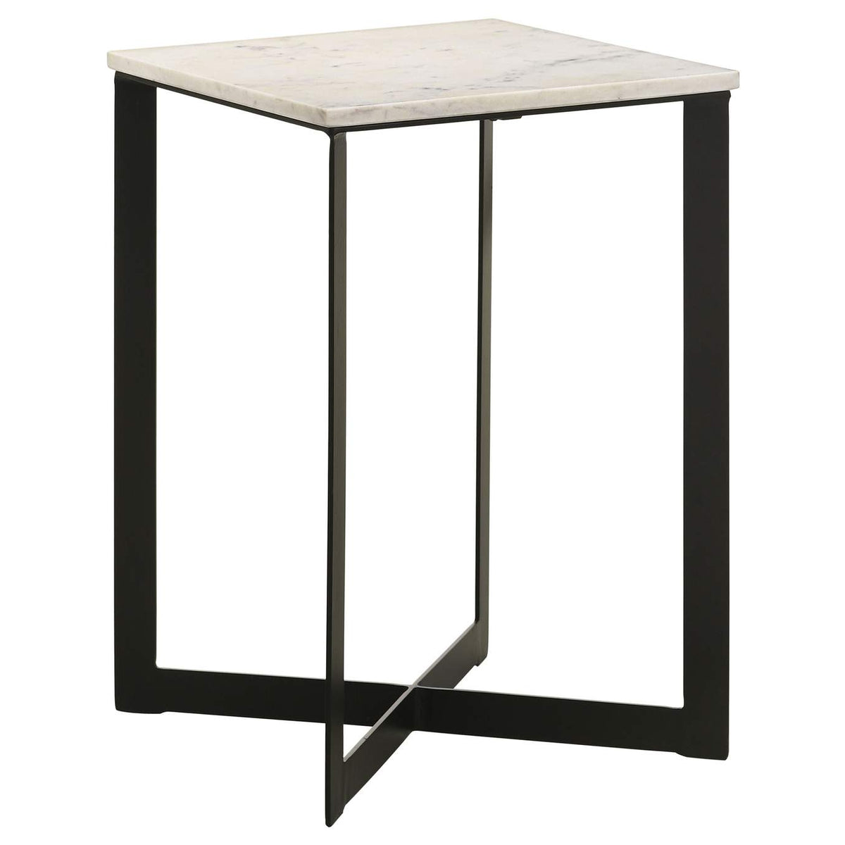 707698-S3 Tobin 3-piece Marble Top Coffee and End Table Set White