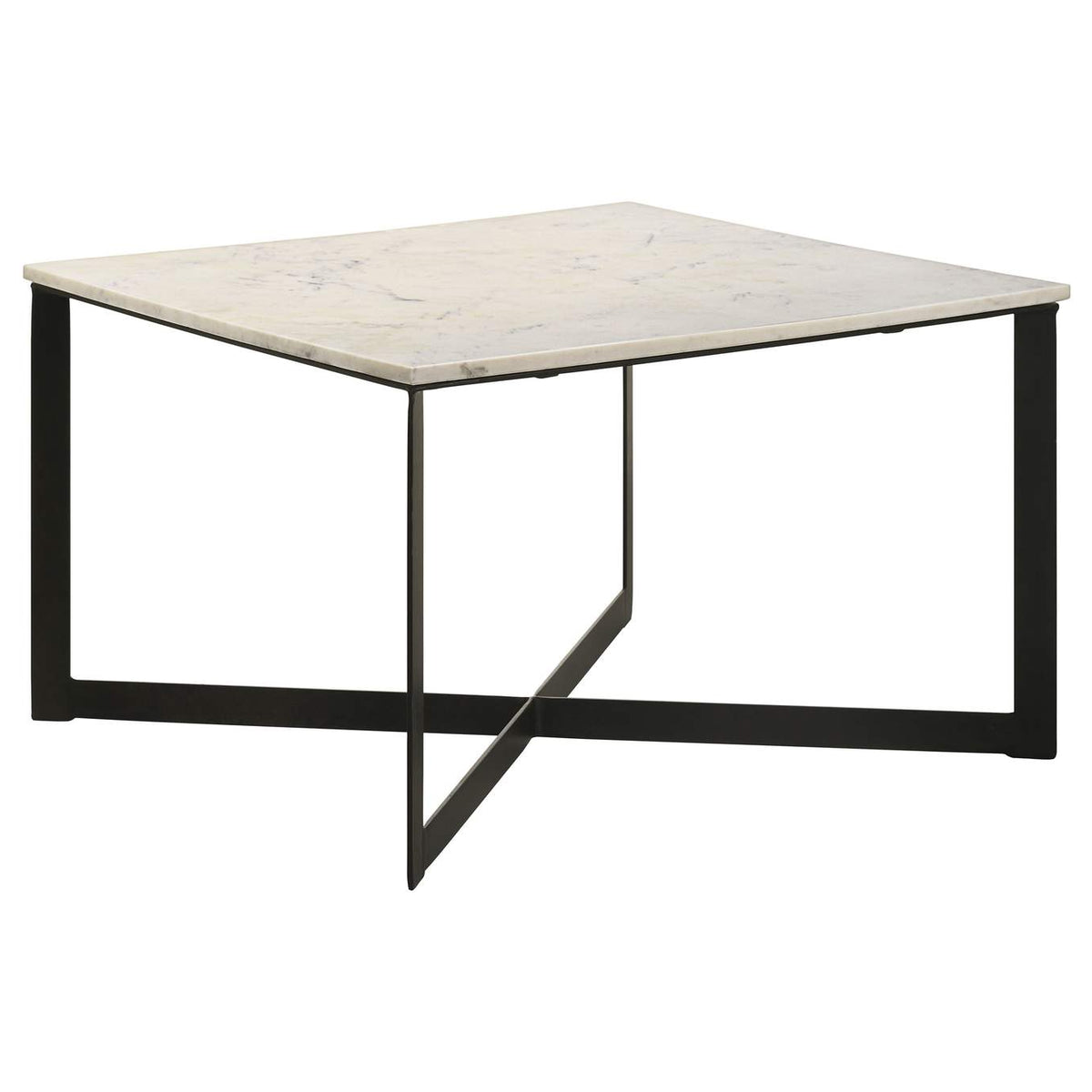 707698-S3 Tobin 3-piece Marble Top Coffee and End Table Set White