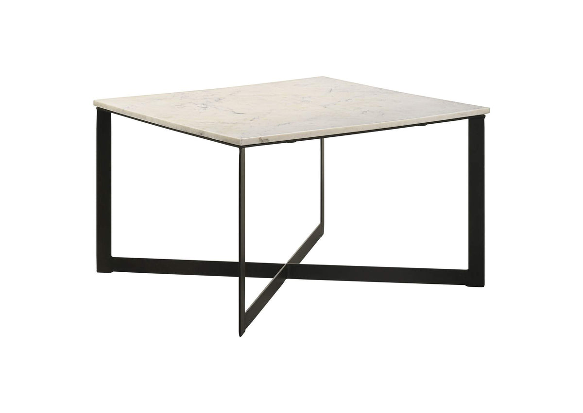 Tobin Square Marble Top Coffee Table White and Black