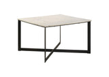 Tobin Square Marble Top Coffee Table White and Black