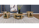 707718-S3 Dawn 3-piece Round Coffee and End Table Set Mango Brown