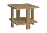 707718-S3 Dawn 3-piece Round Coffee and End Table Set Mango Brown