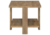 707718-S3 Dawn 3-piece Round Coffee and End Table Set Mango Brown