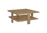 707718-S3 Dawn 3-piece Round Coffee and End Table Set Mango Brown