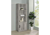 707726 Burke 4-shelf Engineered Wood Media Tower Grey Driftwood