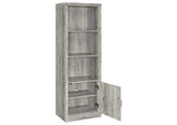 707726 Burke 4-shelf Engineered Wood Media Tower Grey Driftwood