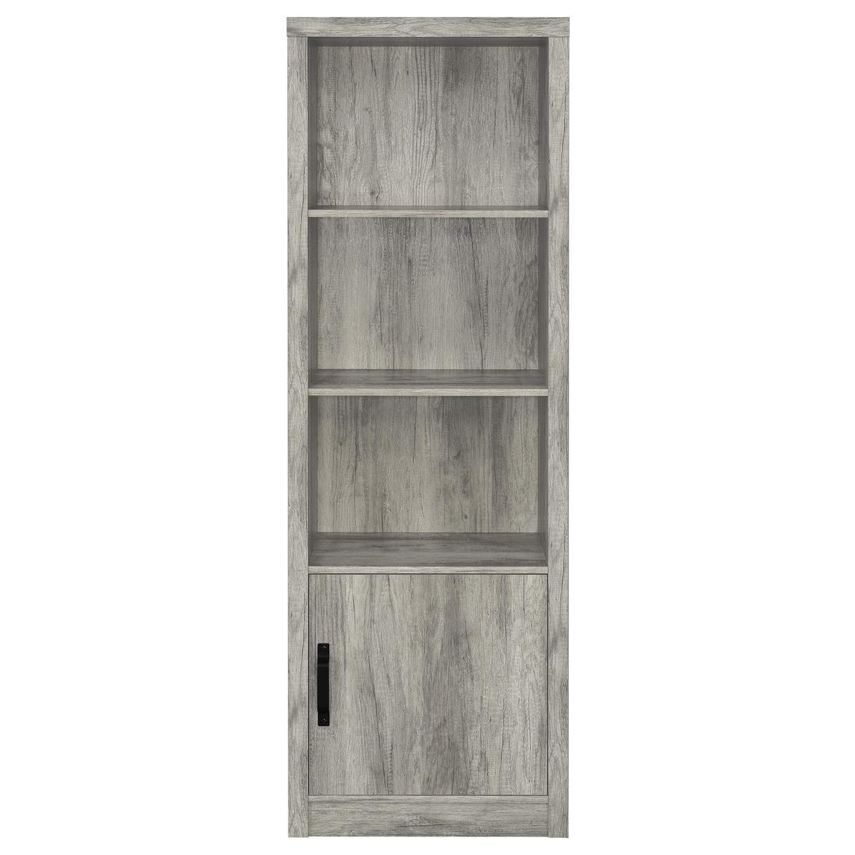 707726 Burke 4-shelf Engineered Wood Media Tower Grey Driftwood