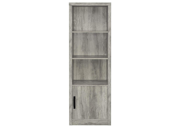 707726 Burke 4-shelf Engineered Wood Media Tower Grey Driftwood