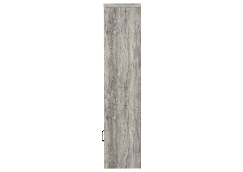 707726 Burke 4-shelf Engineered Wood Media Tower Grey Driftwood