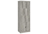 707726 Burke 4-shelf Engineered Wood Media Tower Grey Driftwood