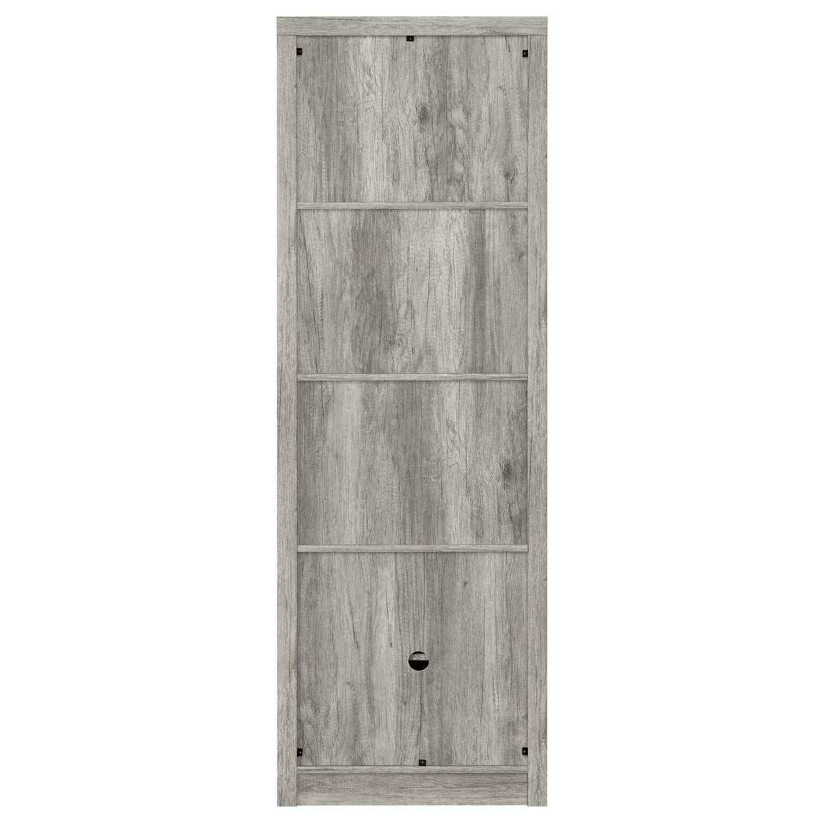 707726 Burke 4-shelf Engineered Wood Media Tower Grey Driftwood