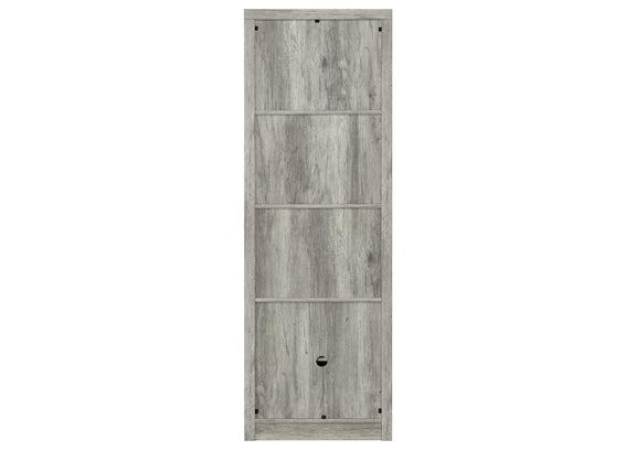 707726 Burke 4-shelf Engineered Wood Media Tower Grey Driftwood