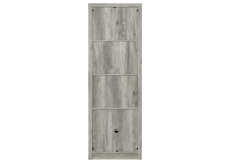 707726 Burke 4-shelf Engineered Wood Media Tower Grey Driftwood