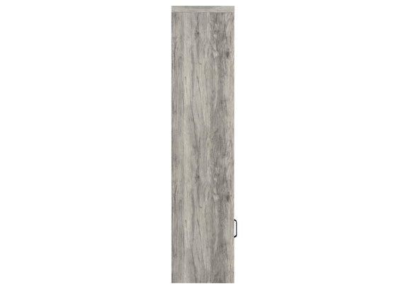 707726 Burke 4-shelf Engineered Wood Media Tower Grey Driftwood