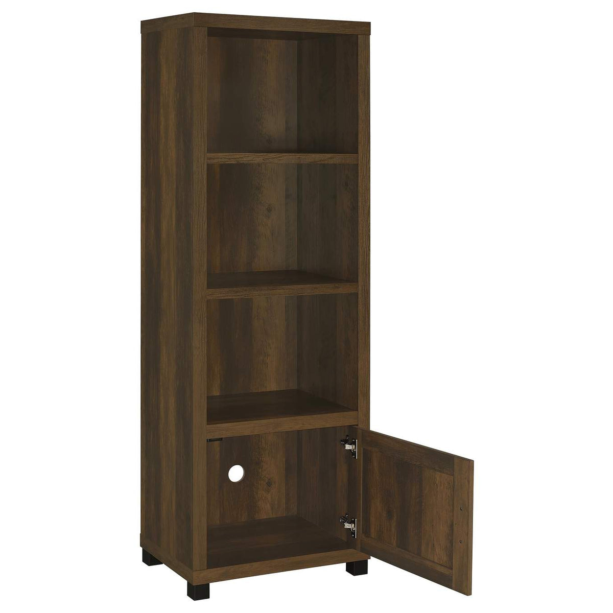 707736 Sachin 3-shelf Engineered Wood Media Tower Dark Pine