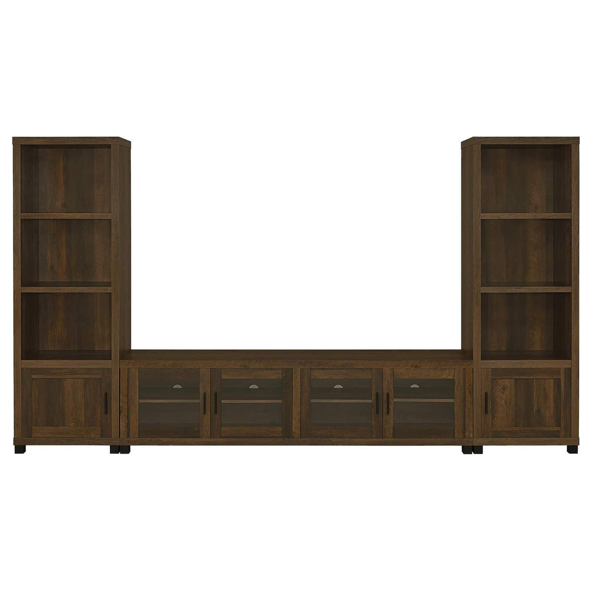 707736 Sachin 3-shelf Engineered Wood Media Tower Dark Pine