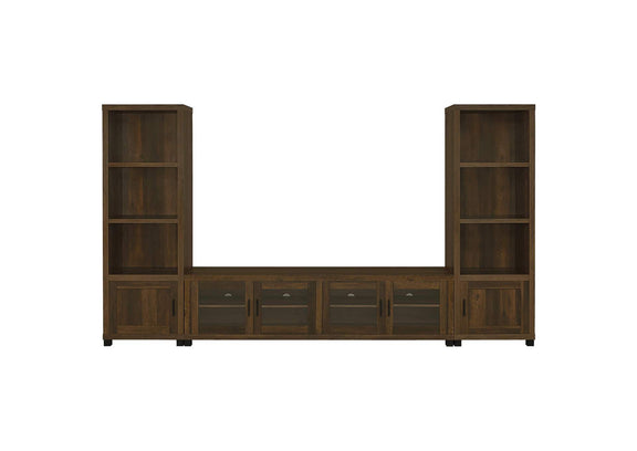 707736 Sachin 3-shelf Engineered Wood Media Tower Dark Pine