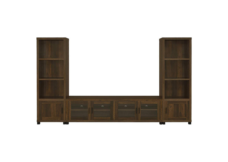 707736 Sachin 3-shelf Engineered Wood Media Tower Dark Pine