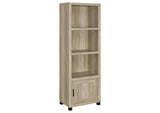 707746 Sachin 3-shelf Engineered Wood Media Tower Distressed Pine