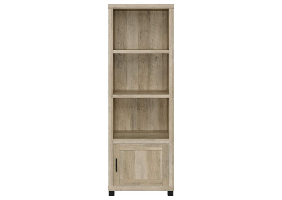 707746 Sachin 3-shelf Engineered Wood Media Tower Distressed Pine
