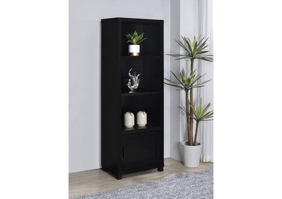 707756 Jupiter 3-shelf Engineered Wood Media Tower Black